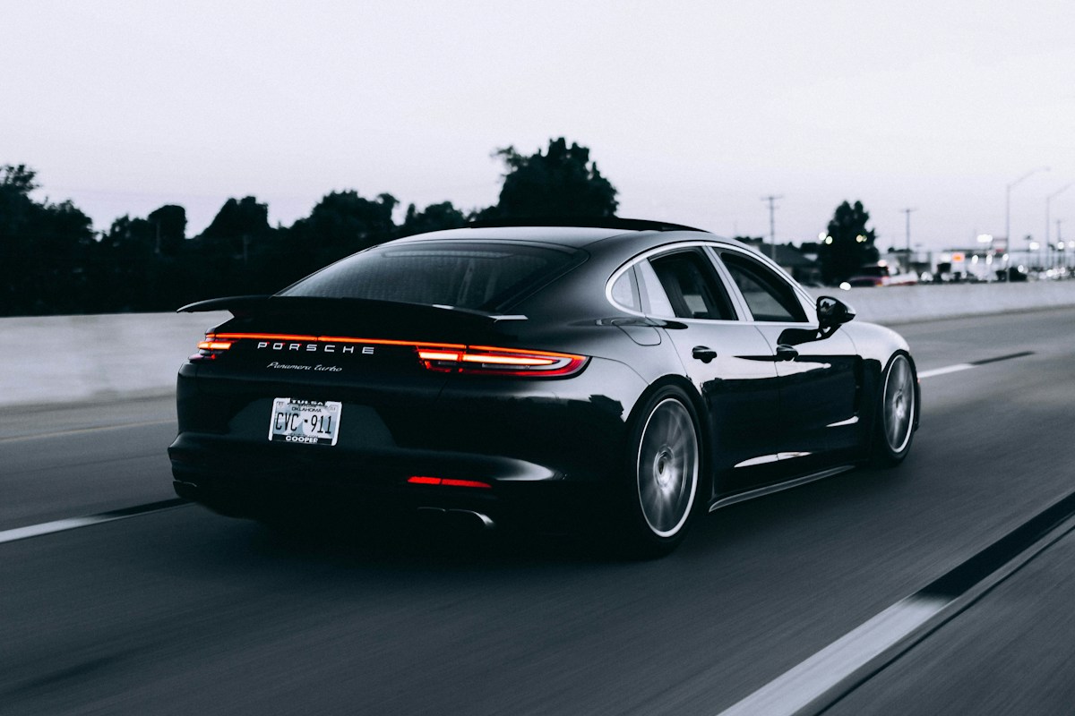 Clean sports car exterior in an outdoor setting